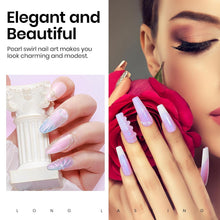 Load image into Gallery viewer, MIZHSE Pearl Gel Nail Polish Set, 6 Colors Iridescent Shimmer Aurora Blue Pearl White Purple Mermaid Gel Nail Polish Soak Off U V LED Shell Thread Effect,for Nail Salon Home Manicure