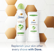 Load image into Gallery viewer, Dove Advanced Care Antiperspirant Deodorant Spray Apple &amp; White Tea Antiperspirant deodorant to help skin barrier repair by boosting skin's ceramide levels 72-hour odor and sweat protection 3.8 oz