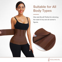 Load image into Gallery viewer, FeelinGirl Waist Trainer for Women Trimmer Belt Waist Cincher Tummy Wrap Plus Size Snatch Bandage Body Shaper