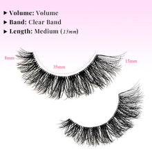 Load image into Gallery viewer, APCYUST Lashes Wispy False Eyelashes Strips 4 Styles Cat Eye Strip Lash Natural Looking Fake Mink Eyelash Pack Short Fluffy Full Faux Lashes that Look Like Extensions Clear Band Pestañas Postizas