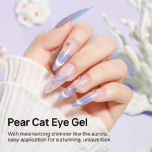 Load image into Gallery viewer, MIZHSE Pearl Gel Nail Polish Set, 6 Colors Iridescent Shimmer Aurora Blue Pearl White Purple Mermaid Gel Nail Polish Soak Off U V LED Shell Thread Effect,for Nail Salon Home Manicure