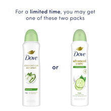 Load image into Gallery viewer, Dove Advanced Care Antiperspirant Deodorant Spray Apple &amp; White Tea Antiperspirant deodorant to help skin barrier repair by boosting skin's ceramide levels 72-hour odor and sweat protection 3.8 oz
