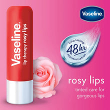 Load image into Gallery viewer, Vaseline Lip Therapy Care Rosy, Fast-Acting Nourishment, Ideal for Chapped, Dry, Cracked, or Damaged Lips, Lip Balm, 2-Pack of 2, 0.16 Oz Each, 4 Lip Balms