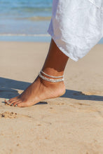 Load image into Gallery viewer, Foxgirl Gold Ankle Bracelets for Women 14K Gold Plated/Silver Anklets for Women Waterproof Minimalist Cuban Link Anklets Set Dainty Layered Ankle Bracelets Anklets for Women Gold Anklet Jewelry Gifts