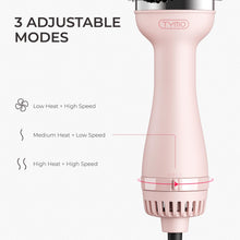Load image into Gallery viewer, TYMO Hair Dryer Brush Blow Dryer Brush in One, 4 in 1 Ionic Hairdryer and Styler Volumizer with Oval Titanium Barrel, Hot Air Straightener for Smooth Frizz-Free Blowout, Gold, 2.85 Inch
