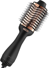 Load image into Gallery viewer, TYMO Hair Dryer Brush Blow Dryer Brush in One, 4 in 1 Ionic Hairdryer and Styler Volumizer with Oval Titanium Barrel, Hot Air Straightener for Smooth Frizz-Free Blowout, Gold, 2.85 Inch