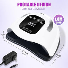 Load image into Gallery viewer, Wisdompark 320W UV LED Nail Lamp, Nail Dryer for Gel Polish with 72Pcs Lamp Beads and Automatic Sensor/4 Timer Setting Professional Nail Art Tools
