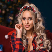 Load image into Gallery viewer, Brown Headband for Women Pearl Knotted Headband Sparkly Rhinestone Pearls Top Knotted Headbands Fashion Accessories Cute Hair Bands for Women Girls