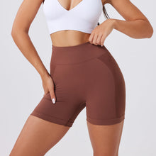 Load image into Gallery viewer, Evercute Women's Gym Shorts 3/4 Pack Seamless Scrunch Butt Lifting Workout Shorts 5" Tummy Control Ruched Booty Yoga Short