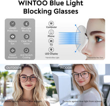 Load image into Gallery viewer, Blue Light Glasses for Woman Men, 99% Blocking Square Frame 5 Pairs | Anti Eyestrain &amp; UV Glare Protection, Computer Blue Light Blocking Glasses for Gaming TV Phone Screen