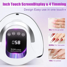 Load image into Gallery viewer, Wisdompark 320W UV LED Nail Lamp, Nail Dryer for Gel Polish with 72Pcs Lamp Beads and Automatic Sensor/4 Timer Setting Professional Nail Art Tools