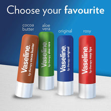 Load image into Gallery viewer, Vaseline Lip Therapy Care Rosy, Fast-Acting Nourishment, Ideal for Chapped, Dry, Cracked, or Damaged Lips, Lip Balm, 2-Pack of 2, 0.16 Oz Each, 4 Lip Balms