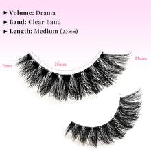 Load image into Gallery viewer, APCYUST Lashes Wispy False Eyelashes Strips 4 Styles Cat Eye Strip Lash Natural Looking Fake Mink Eyelash Pack Short Fluffy Full Faux Lashes that Look Like Extensions Clear Band Pestañas Postizas