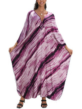 Load image into Gallery viewer, NFVNKJ Boho Kaftan Plus Size Dress for Women, Batwing Sleeve Beach Cover Up, Casual Loose-Fit Loungewear and Swimsuit Dress
