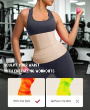 Load image into Gallery viewer, FeelinGirl Waist Trainer for Women Trimmer Belt Waist Cincher Tummy Wrap Plus Size Snatch Bandage Body Shaper