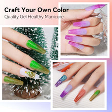 Load image into Gallery viewer, MIZHSE Pearl Gel Nail Polish Set, 6 Colors Iridescent Shimmer Aurora Blue Pearl White Purple Mermaid Gel Nail Polish Soak Off U V LED Shell Thread Effect,for Nail Salon Home Manicure