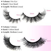 Load image into Gallery viewer, APCYUST Lashes Wispy False Eyelashes Strips 4 Styles Cat Eye Strip Lash Natural Looking Fake Mink Eyelash Pack Short Fluffy Full Faux Lashes that Look Like Extensions Clear Band Pestañas Postizas
