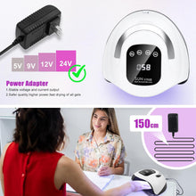 Load image into Gallery viewer, Wisdompark 320W UV LED Nail Lamp, Nail Dryer for Gel Polish with 72Pcs Lamp Beads and Automatic Sensor/4 Timer Setting Professional Nail Art Tools
