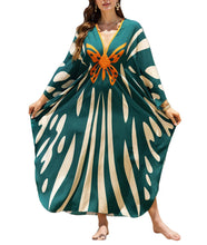 Load image into Gallery viewer, NFVNKJ Boho Kaftan Plus Size Dress for Women, Batwing Sleeve Beach Cover Up, Casual Loose-Fit Loungewear and Swimsuit Dress