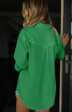 Load image into Gallery viewer, HOTOUCH Women Oversized Button Down Shirts Long Sleeve Blouses with Pocket | Lifgtweight Soft Drop Shoulder Tops, Boyfriend Causal Daily Office Outfits, Fashion Clothes