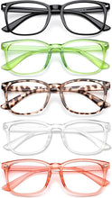 Load image into Gallery viewer, Blue Light Glasses for Woman Men, 99% Blocking Square Frame 5 Pairs | Anti Eyestrain &amp; UV Glare Protection, Computer Blue Light Blocking Glasses for Gaming TV Phone Screen