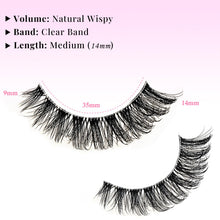 Load image into Gallery viewer, APCYUST Lashes Wispy False Eyelashes Strips 4 Styles Cat Eye Strip Lash Natural Looking Fake Mink Eyelash Pack Short Fluffy Full Faux Lashes that Look Like Extensions Clear Band Pestañas Postizas