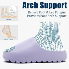Load image into Gallery viewer, Jaeynow Cloud Slides for Women,Unisex EVA Soft Recovery Slides,Thick Sole Open Toe Mens Pillow Slides Shower Shoes Outdoor&amp;Indoor House Slippers