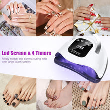 Load image into Gallery viewer, Wisdompark 320W UV LED Nail Lamp, Nail Dryer for Gel Polish with 72Pcs Lamp Beads and Automatic Sensor/4 Timer Setting Professional Nail Art Tools