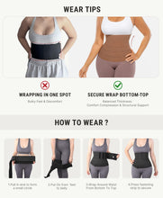 Load image into Gallery viewer, FeelinGirl Waist Trainer for Women Trimmer Belt Waist Cincher Tummy Wrap Plus Size Snatch Bandage Body Shaper