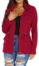 Load image into Gallery viewer, VisiChenup Casual Jacket for Women Fall Long Sleeves Utility Trendy Coat with Zipper Pocket