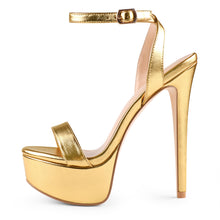 Load image into Gallery viewer, MERUMOTE Women's Platform Heels Sky High Heel Sandals Party Bridal Evening Shoes