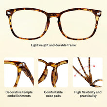 Load image into Gallery viewer, Blue Light Glasses for Woman Men, 99% Blocking Square Frame 5 Pairs | Anti Eyestrain &amp; UV Glare Protection, Computer Blue Light Blocking Glasses for Gaming TV Phone Screen