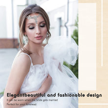 Load image into Gallery viewer, Head Chain Jewelry Headpiece Rhinestone Wedding Headband Headpiece Bohemian Style Rhinestone Headband Diamond Head Chain Hair Accessories for Women Girls Hair Decoration(Gold)