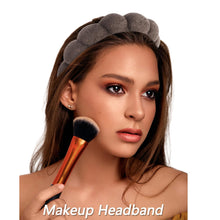 Load image into Gallery viewer, 5 Pcs Spa Headbands for women and girls face washing, makeup, facial skin care, fluffy sponge SPA hairband bow hairband hairpin wristband set. (pink)
