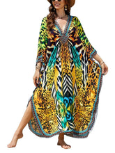 Load image into Gallery viewer, NFVNKJ Boho Kaftan Plus Size Dress for Women, Batwing Sleeve Beach Cover Up, Casual Loose-Fit Loungewear and Swimsuit Dress