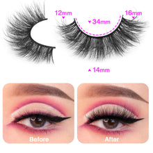 Load image into Gallery viewer, 14 Pairs Wispy Mink Lashes False Eye Lashes Natural Look 5D Volume 16mm Fake Eyelashes Pack by TNFVLONEINS