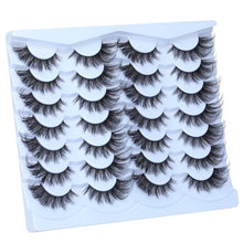 Load image into Gallery viewer, 14 Pairs Wispy Mink Lashes False Eye Lashes Natural Look 5D Volume 16mm Fake Eyelashes Pack by TNFVLONEINS