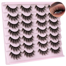 Load image into Gallery viewer, 14 Pairs Wispy Mink Lashes False Eye Lashes Natural Look 5D Volume 16mm Fake Eyelashes Pack by TNFVLONEINS