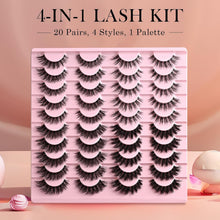Load image into Gallery viewer, APCYUST Lashes Wispy False Eyelashes Strips 4 Styles Cat Eye Strip Lash Natural Looking Fake Mink Eyelash Pack Short Fluffy Full Faux Lashes that Look Like Extensions Clear Band Pestañas Postizas