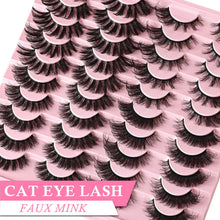 Load image into Gallery viewer, APCYUST Lashes Wispy False Eyelashes Strips 4 Styles Cat Eye Strip Lash Natural Looking Fake Mink Eyelash Pack Short Fluffy Full Faux Lashes that Look Like Extensions Clear Band Pestañas Postizas