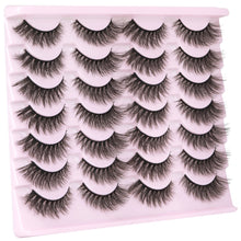 Load image into Gallery viewer, 14 Pairs Wispy Mink Lashes False Eye Lashes Natural Look 5D Volume 16mm Fake Eyelashes Pack by TNFVLONEINS