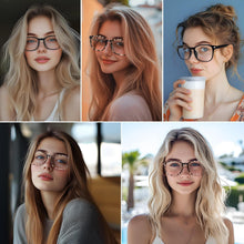 Load image into Gallery viewer, Blue Light Glasses for Woman Men, 99% Blocking Square Frame 5 Pairs | Anti Eyestrain &amp; UV Glare Protection, Computer Blue Light Blocking Glasses for Gaming TV Phone Screen