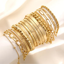 Load image into Gallery viewer, FAXHION 68 Pcs Gold Jewelry Set for Women with 7 Necklace, 17 Bracelet, 5 Hoop Earrings, 15 Stud Earrings, 24 Knuckle Rings for Women Jewelry Set for Women