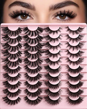 Load image into Gallery viewer, APCYUST Lashes Wispy False Eyelashes Strips 4 Styles Cat Eye Strip Lash Natural Looking Fake Mink Eyelash Pack Short Fluffy Full Faux Lashes that Look Like Extensions Clear Band Pestañas Postizas