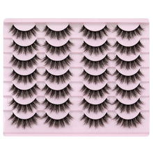 Load image into Gallery viewer, 14 Pairs Wispy Mink Lashes False Eye Lashes Natural Look 5D Volume 16mm Fake Eyelashes Pack by TNFVLONEINS