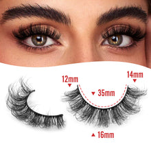 Load image into Gallery viewer, 14 Pairs Wispy Mink Lashes False Eye Lashes Natural Look 5D Volume 16mm Fake Eyelashes Pack by TNFVLONEINS