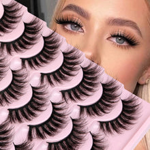 Load image into Gallery viewer, 14 Pairs Wispy Mink Lashes False Eye Lashes Natural Look 5D Volume 16mm Fake Eyelashes Pack by TNFVLONEINS