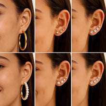 Load image into Gallery viewer, FAXHION 68 Pcs Gold Jewelry Set for Women with 7 Necklace, 17 Bracelet, 5 Hoop Earrings, 15 Stud Earrings, 24 Knuckle Rings for Women Jewelry Set for Women