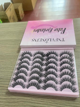 Load image into Gallery viewer, 14 Pairs Wispy Mink Lashes False Eye Lashes Natural Look 5D Volume 16mm Fake Eyelashes Pack by TNFVLONEINS