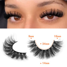 Load image into Gallery viewer, 14 Pairs Wispy Mink Lashes False Eye Lashes Natural Look 5D Volume 16mm Fake Eyelashes Pack by TNFVLONEINS